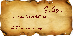 Farkas Szeréna névjegykártya
