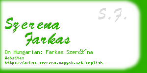 szerena farkas business card
